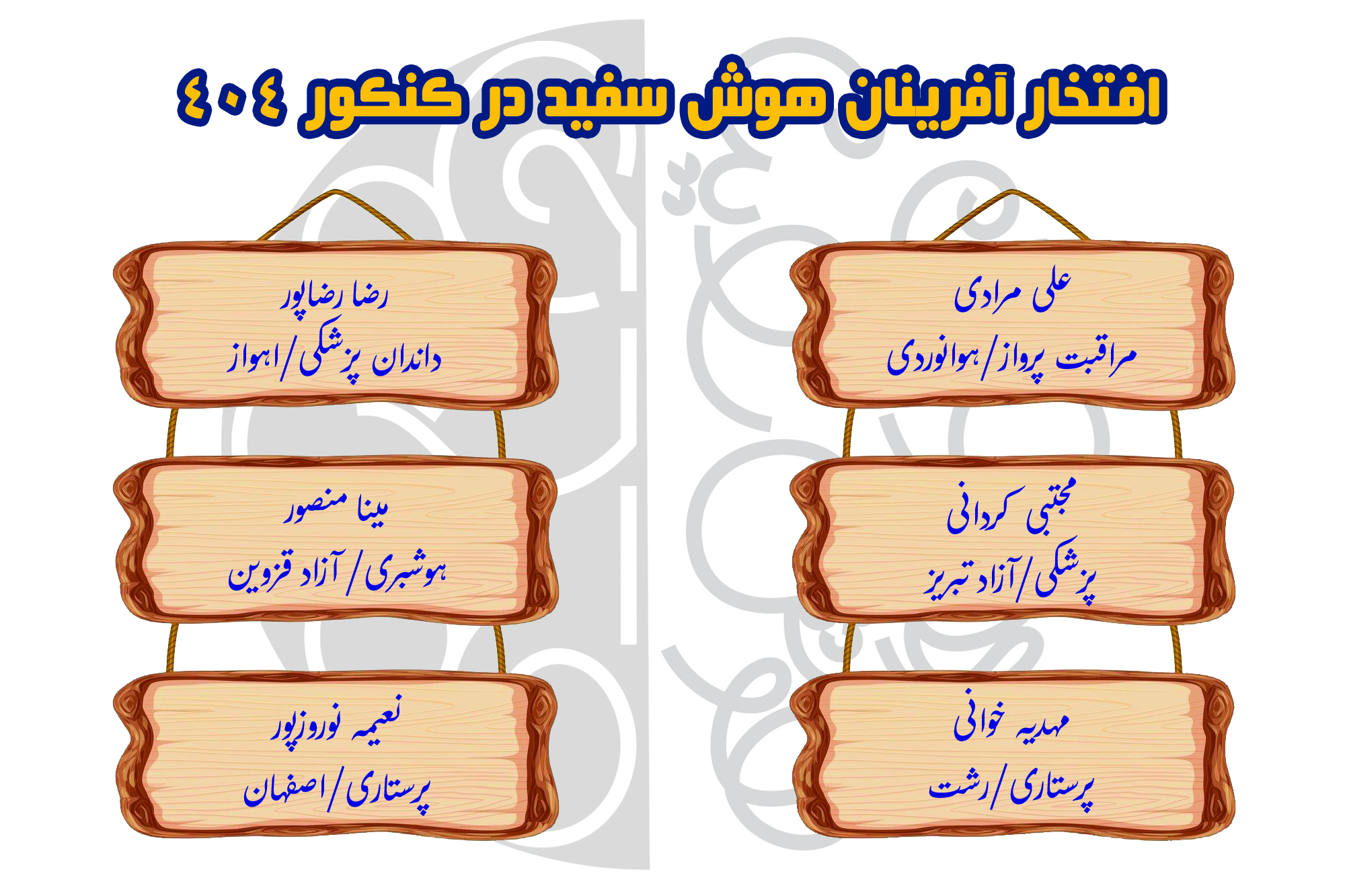 موفقیت دانش‌آموزان کنکور هوش سفید شهرری