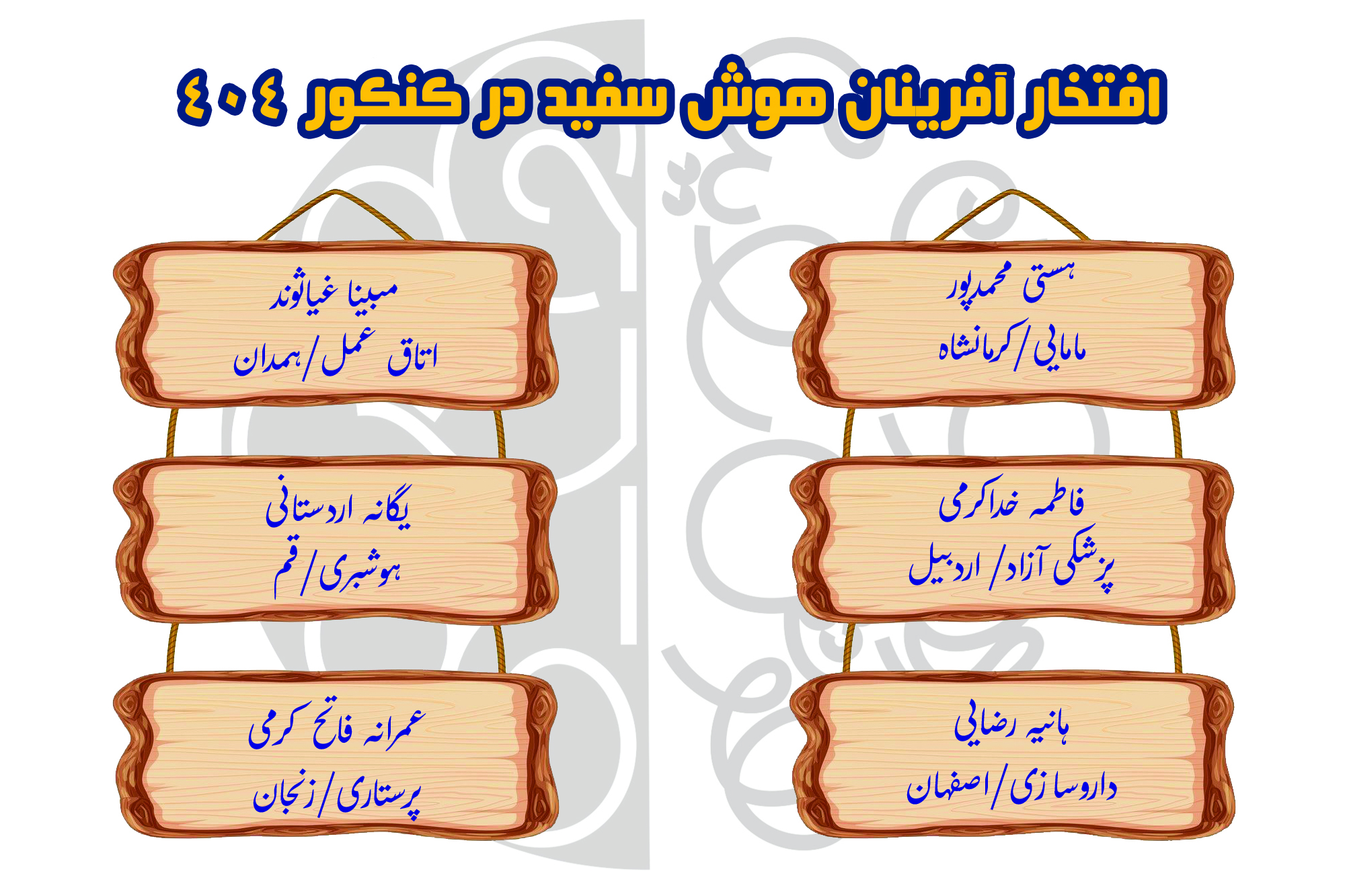 نتایج کنکور سراسری دانش‌آموزان هوش سفید